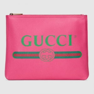 500981 Gucci��ʶ ����ӡ�� ��Ƥ�� �к� ���ð� õ��ɫ