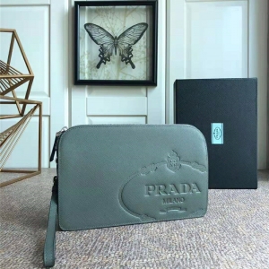 2VF056 Prada�п��ְ� Saffianoʮ����ţƤ ˿ӡ�ձ� ���������ð� ���ɫ