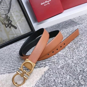 23B559 Ferragamo���� Gancini��ʶ ˫��Ƥɫ ������ĽŮ������ ��ɫ