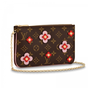 M63905 LV POCHETTE DOUBLE ZIP ����Ǯ�� Blooming Flowers ϵ�� ˫������Ů��