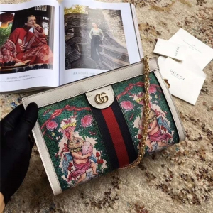 503877 GucciŮ�� Ophidiaϵ�� ����֯�� ���Ż���ӡ�� �ų������米�� ��ɫ