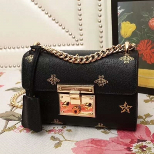 409487 Gucci�米�� Padlockϵ�� ��Ƥ ��ɫ�۷����� �����米�� ��ɫ