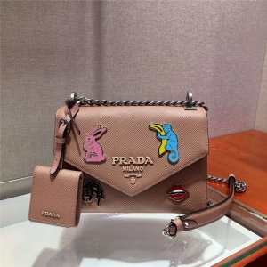 1BD127 PradaŮ�� Monochrome Logo����� ���Ž������� Prada������ ź��