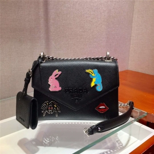 1BD127 PradaŮ�� Monochrome Logo����� ���Ž������� Prada������ ��ɫ
