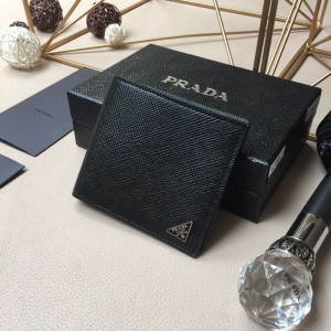 2MO513 Prada������ ��ʮ����Ƥ�� Prada˫�۶�Ǯ�� ��ɫ