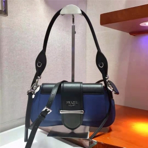 1BD168 Prada SidonieŮ�� СţƤ ƴɫ���� Ƥ�ﵥ��� ��ɫ