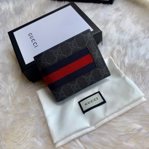 408827 Gucci GG Supreme Web˫G��Ƥ����֯��pvc��ˮ�϶̿�Ǯ���̼�