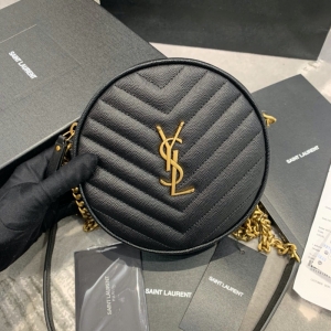 610436 YSLʥ���� VINYLE V����笷�⻬Ƥ��Բ������� ��ɫ���