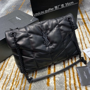 577475 YSLʥ����LOULOU PUFFER�к�笷�С��Ƥ���ִ� ��ɫ�ڿ�