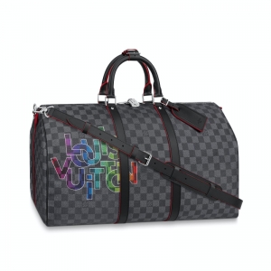 N40262 LV Keepall 50 ���д� Damier Graphite �������д� ��ɫӡ��