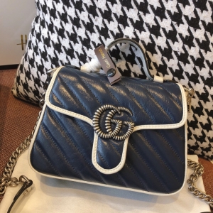 583571 Gucci GG Marmont ϵ����������� б��笷�Ƥ��Ů�� ��ɫ