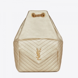 672609A YSLʥ����JOE BACKPACK ˫��� ��Ƥ���� ǳ��ɫ