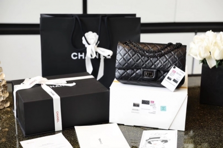 A37587 ���ζ�Chanel2.55������СţƤ���ɫ���� С�ź�ɫ