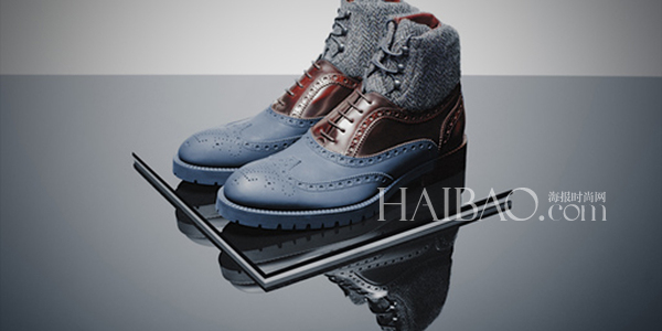 路易·威登LV (Louis Vuitton) 2014年Blend系列男士V形图案高帮及踝靴