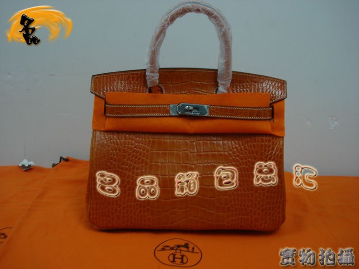 Hermes女包 Hermes 手提包 Hermes Birkin 铂金包 Hermes 经典款 鳄鱼纹