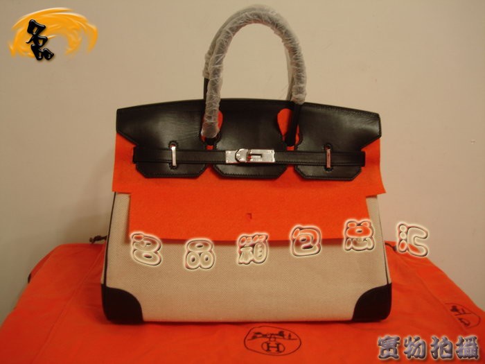 Hermes女包 Hermes Birkin铂金包 Hermes 35 Birkin Hermes手提包 帆布包